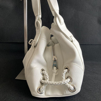 MULBERRY Hand Bag Tote Purse Turn Lock Leather White Authentic