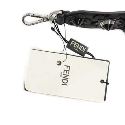 FENDI Shoulder Strap Belt Leather Black Authentic