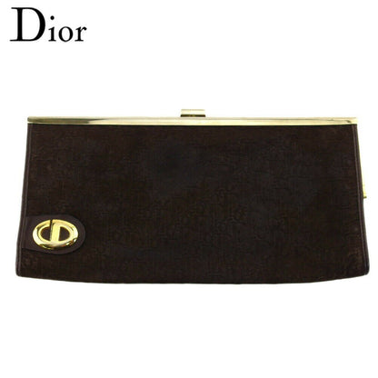 Christian Dior Clutch Bag Second Bag Trotter Brown Authentic
