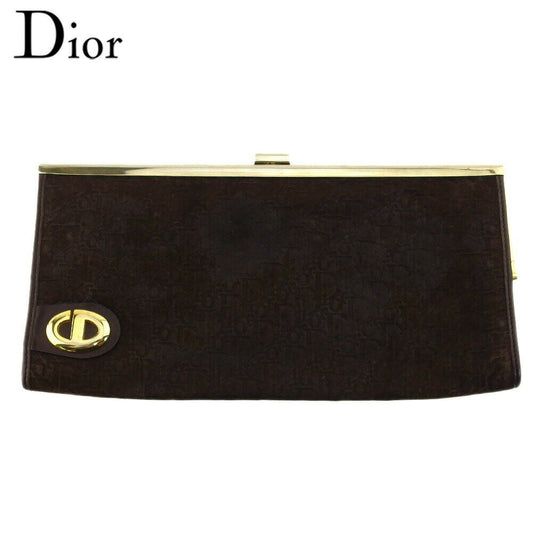 Christian Dior Clutch Bag Second Bag Trotter Brown Authentic