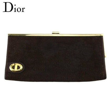 Christian Dior Clutch Bag Second Bag Trotter Brown Authentic