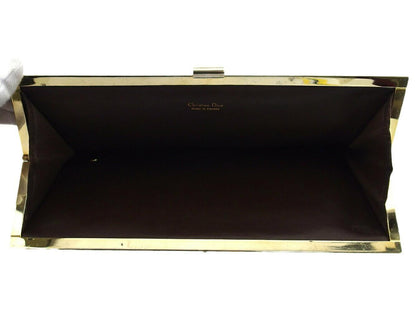 Christian Dior Clutch Bag Second Bag Trotter Brown Authentic