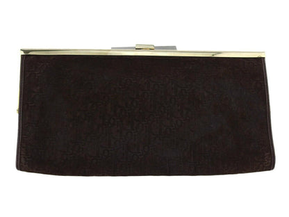 Christian Dior Clutch Bag Second Bag Trotter Brown Authentic