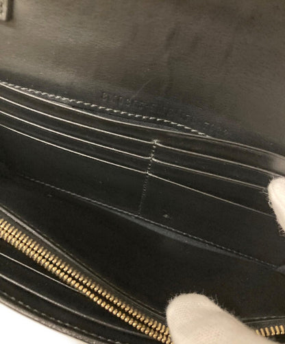 FENDI Shoulder Bag Purse Chain Wallet Black Authentic