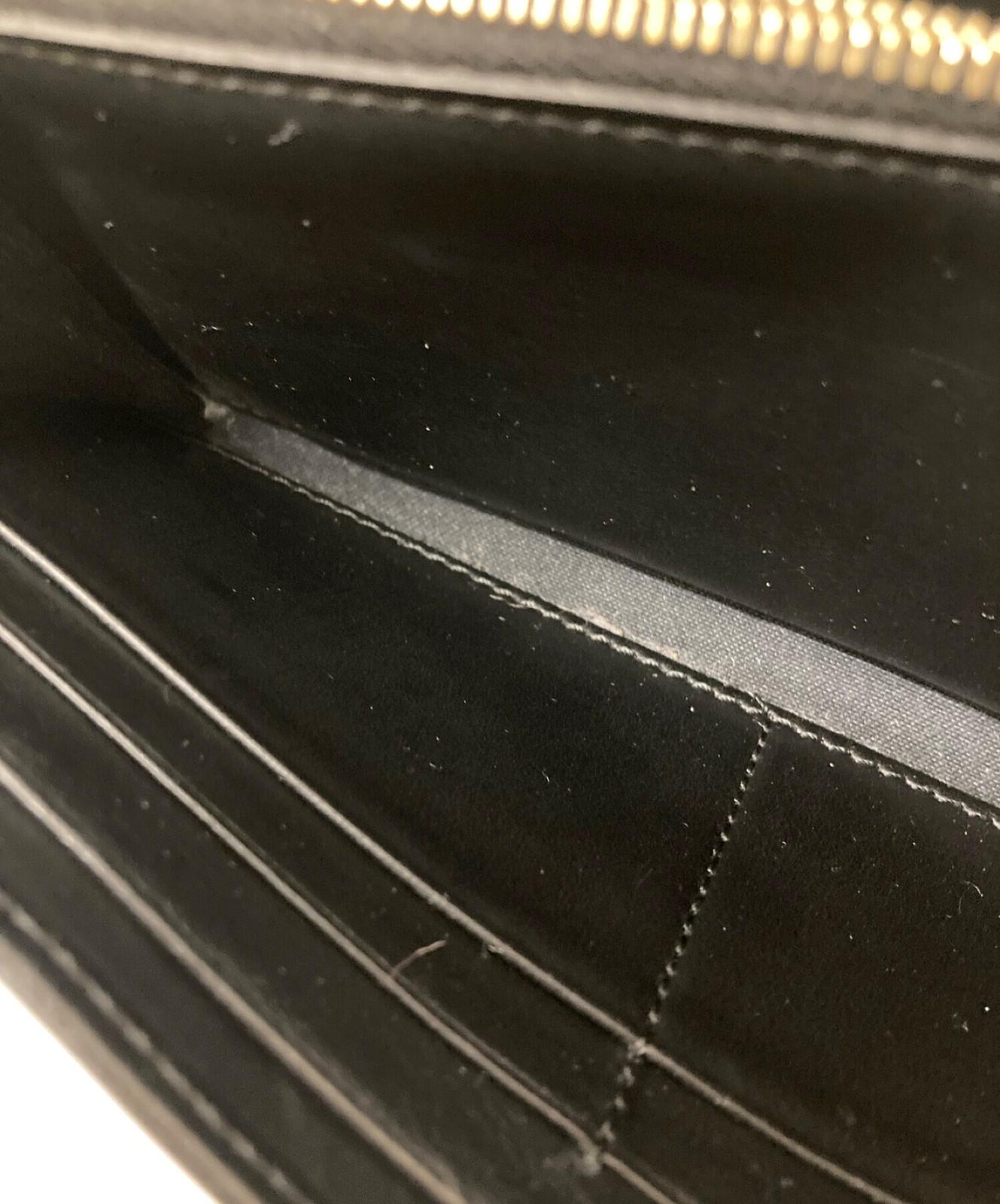 FENDI Shoulder Bag Purse Chain Wallet Black Authentic