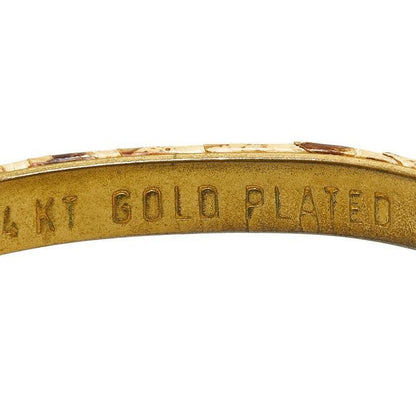 GUCCI Bracelet Bangle Interlocking G Beige Gold Women Accessory Authentic