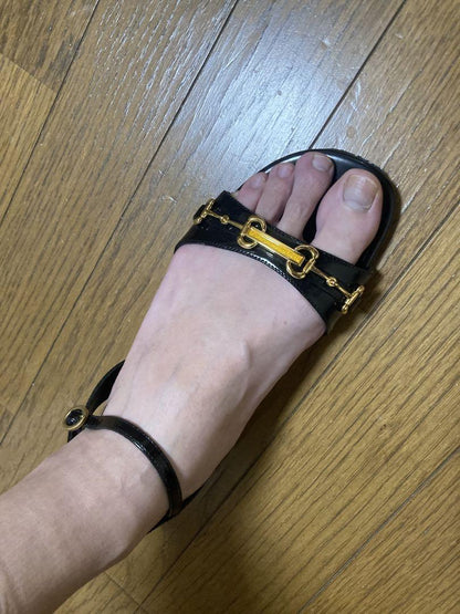 GUCCI Sandals Shoes Horse bit EU 38 US 8 Authentic