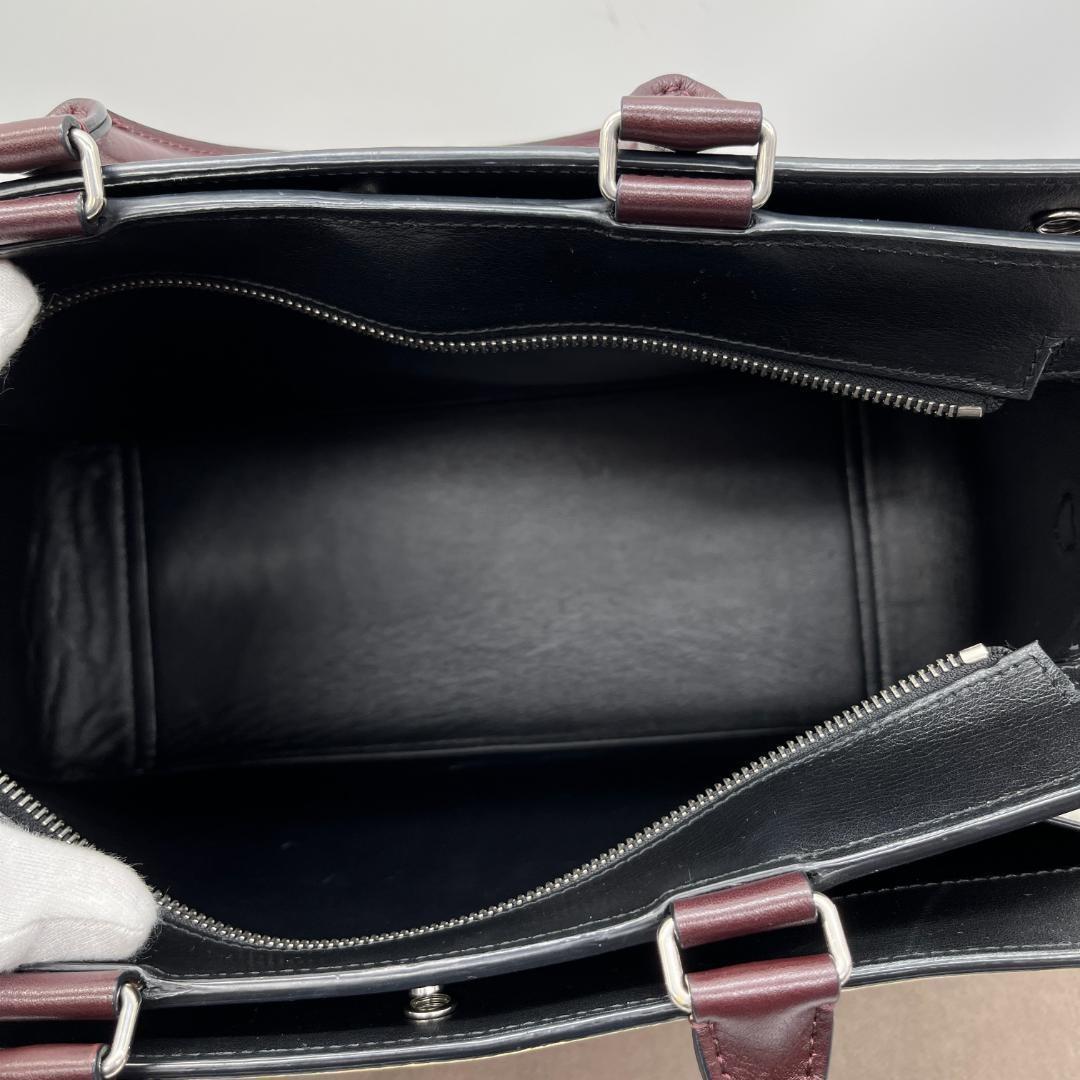 MULBERRY Hand Bag Tote Purse Leather White Black Authentic