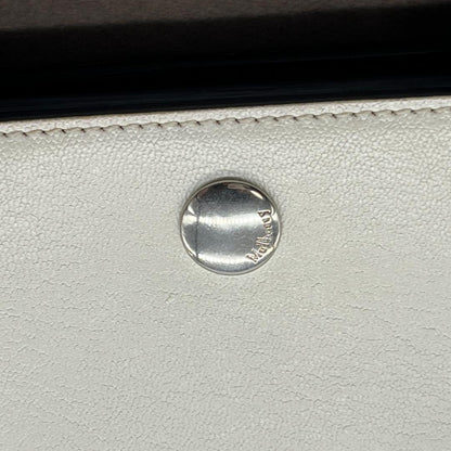 MULBERRY Hand Bag Tote Purse Leather White Black Authentic