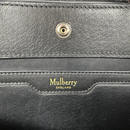 MULBERRY Hand Bag Tote Purse Leather White Black Authentic