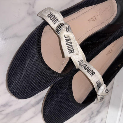 Christian Dior Flat Shoes J'ADIOR EU 39 US 9 Navy Authentic