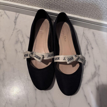 Christian Dior Flat Shoes J'ADIOR EU 39 US 9 Navy Authentic