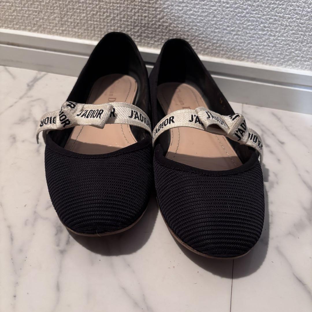 Christian Dior Flat Shoes J'ADIOR EU 39 US 9 Navy Authentic
