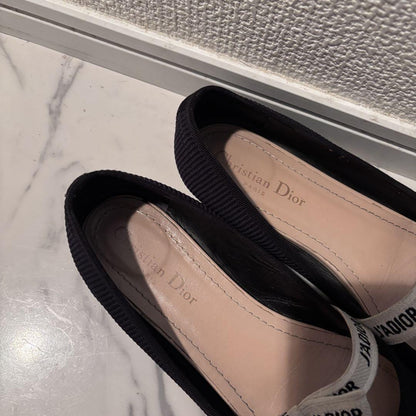 Christian Dior Flat Shoes J'ADIOR EU 39 US 9 Navy Authentic