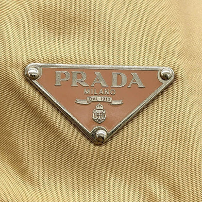 PRADA Shoulder Bag Purse Logo Nylon Leather Pink Brown Authentic