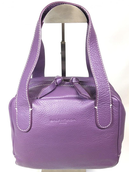 BALENCIAGA Hand Bag Tote Purse Leather Purple Authentic