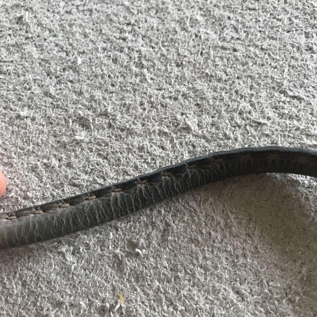 FENDI Hand Bag Tote Purse Selleria Leather Silver Gray Authentic