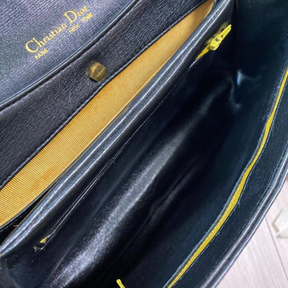 Christian Dior Shoulder Bag Purse Black Authentic