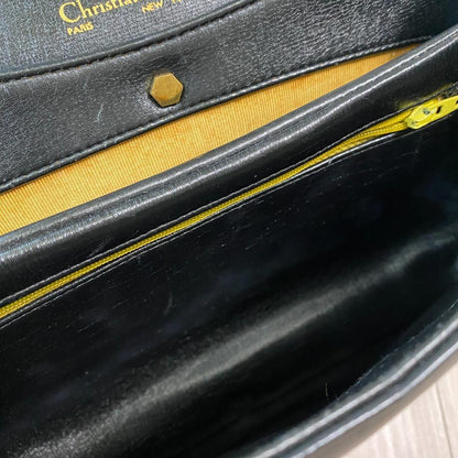 Christian Dior Shoulder Bag Purse Black Authentic