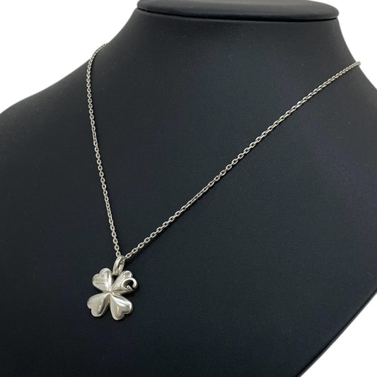GUCCI Necklace Pendant Clover Silver AG925 Unisex Accessory Authentic