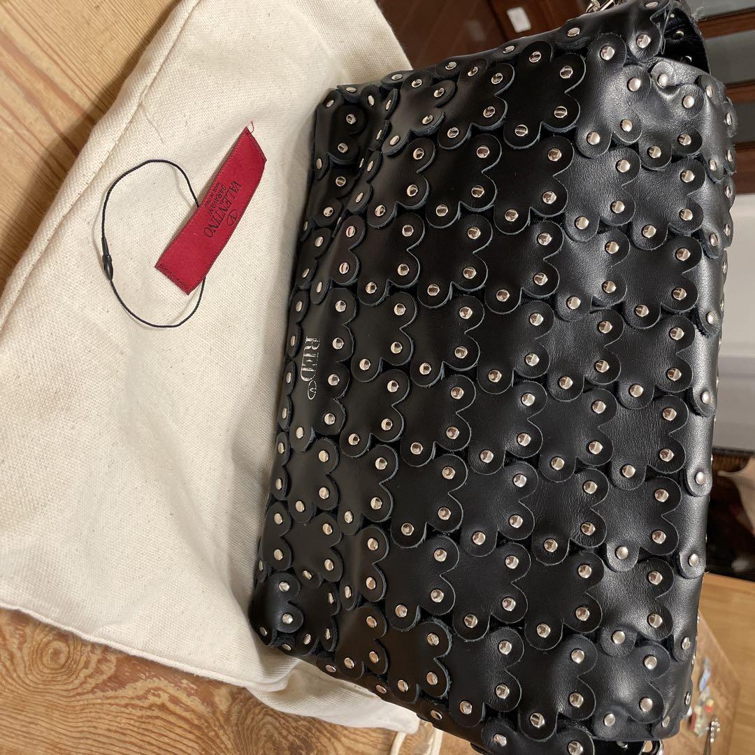 RED VALENTINO Shoulder Bag Purse Black Authentic