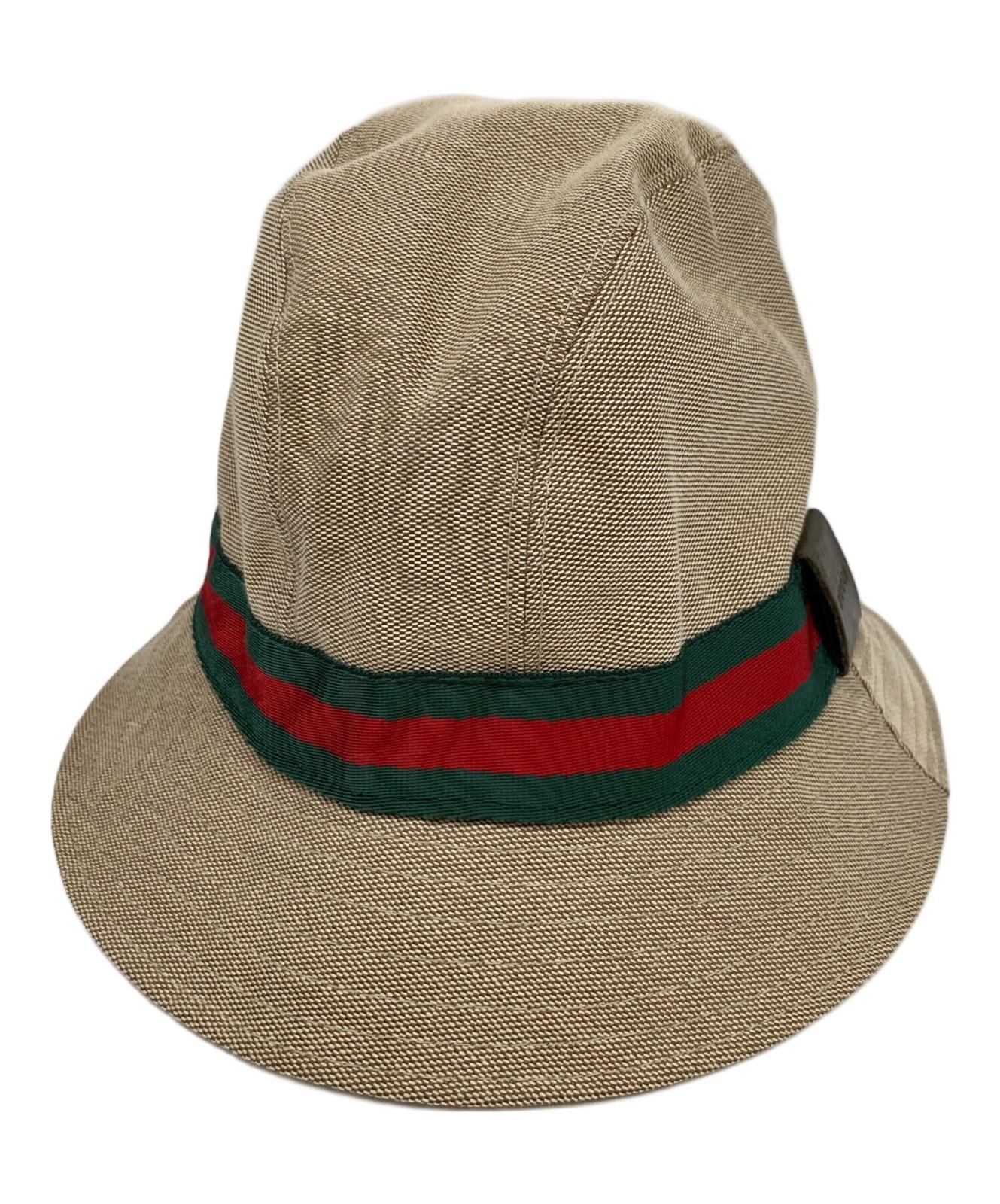 Gucci Bucket Hat Sherry Line Beige Unisex Authentic