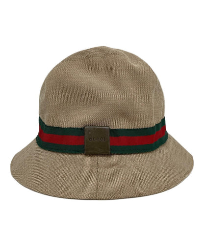 Gucci Bucket Hat Sherry Line Beige Unisex Authentic
