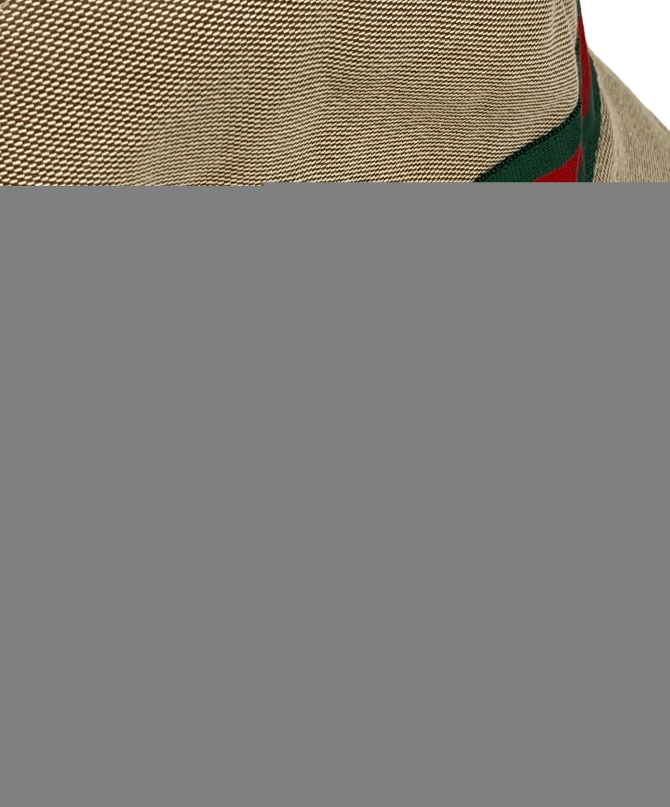 Gucci Bucket Hat Sherry Line Beige Unisex Authentic