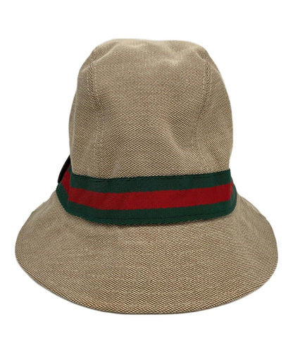 Gucci Bucket Hat Sherry Line Beige Unisex Authentic