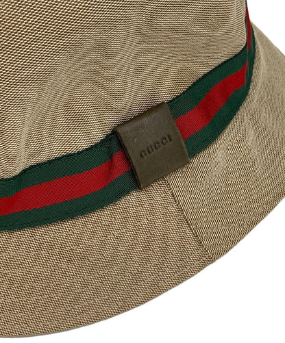 Gucci Bucket Hat Sherry Line Beige Unisex Authentic