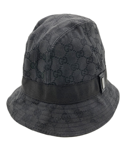Gucci Bucket Hat GG Black Unisex Authentic