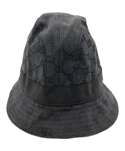 Gucci Bucket Hat GG Black Unisex Authentic