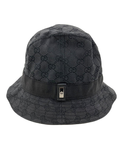 Gucci Bucket Hat GG Black Unisex Authentic