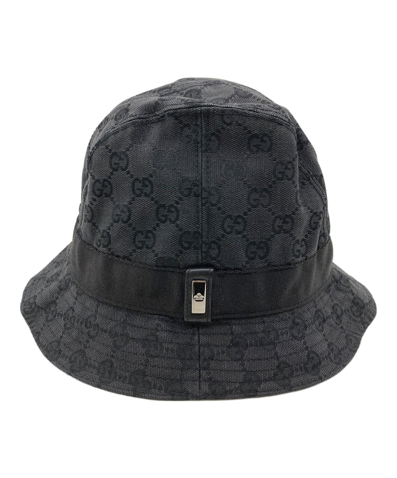 Gucci Bucket Hat GG Black Unisex Authentic