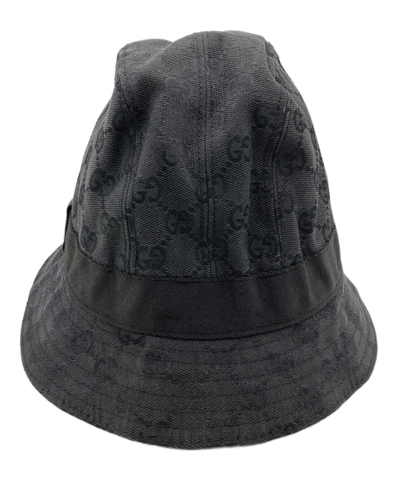 Gucci Bucket Hat GG Black Unisex Authentic