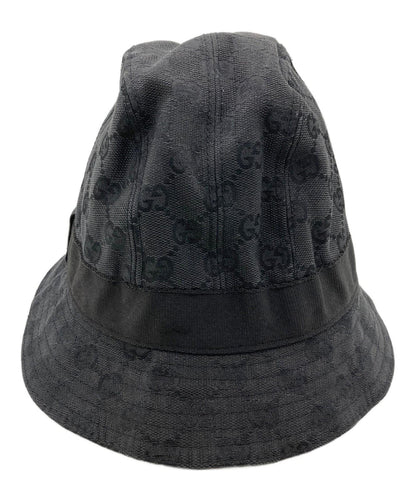 Gucci Bucket Hat GG Black Unisex Authentic