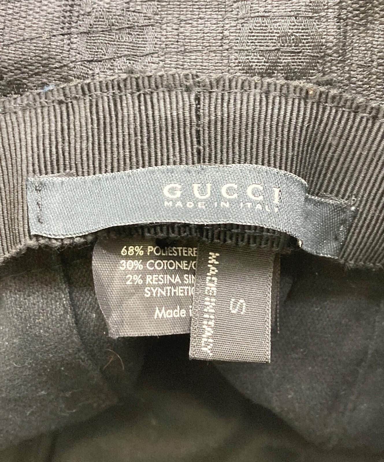 Gucci Bucket Hat GG Black Unisex Authentic