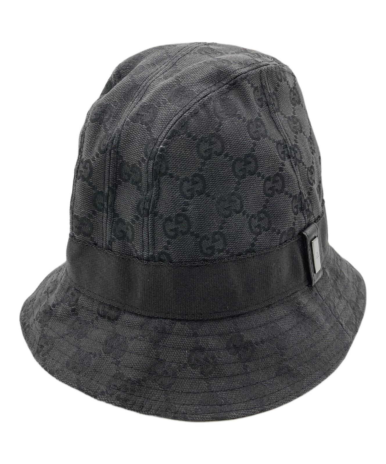 Gucci Bucket Hat GG Black Unisex Authentic