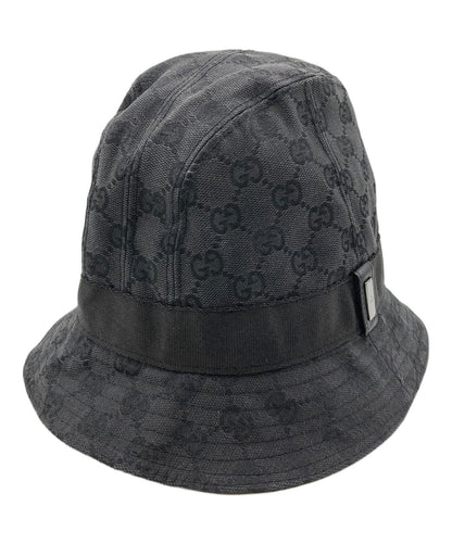 Gucci Bucket Hat GG Black Unisex Authentic