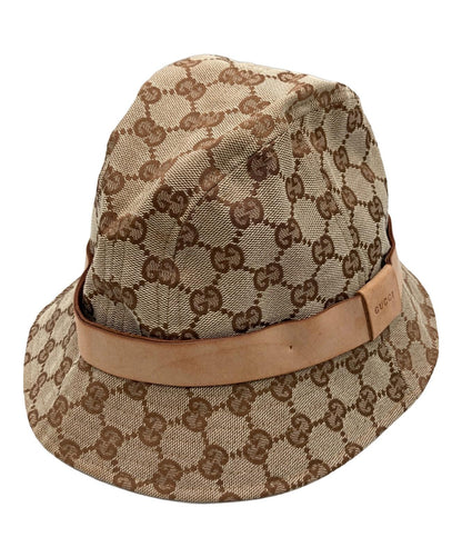 Gucci Bucket Hat GG Canvas Brown Unisex Authentic