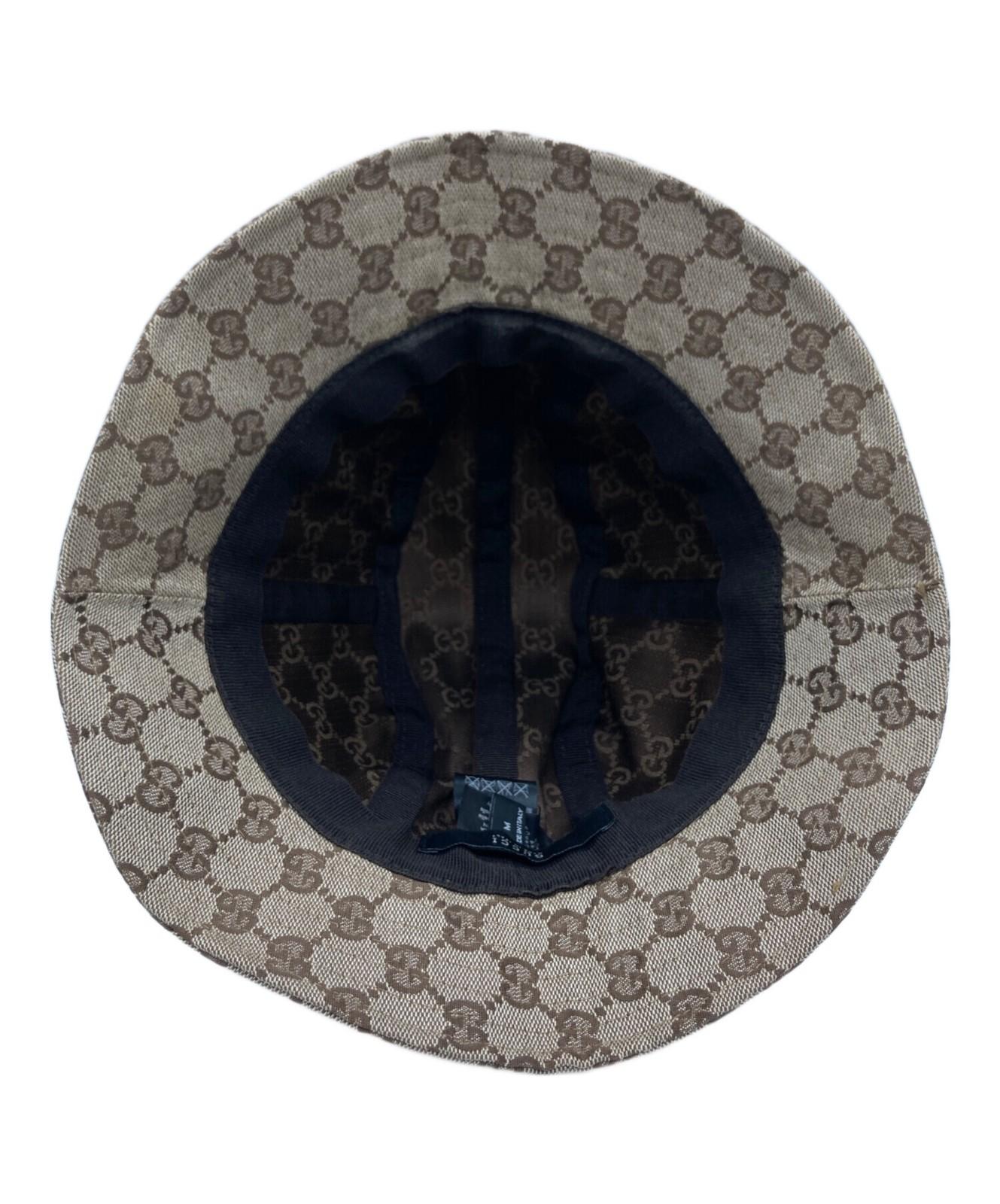Gucci Bucket Hat GG Canvas Brown Unisex Authentic