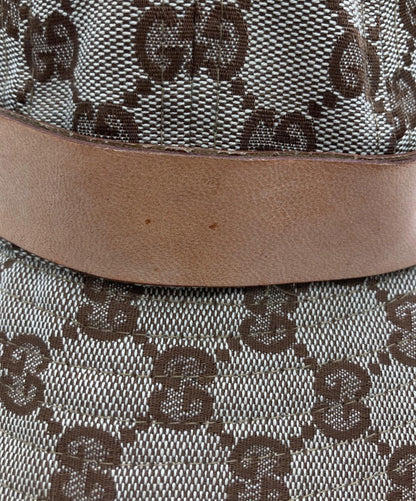 Gucci Bucket Hat GG Canvas Brown Unisex Authentic