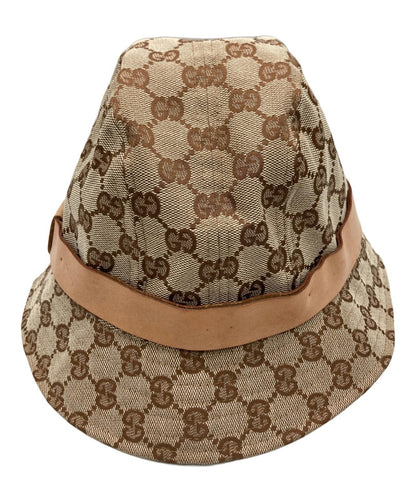 Gucci Bucket Hat GG Canvas Brown Unisex Authentic