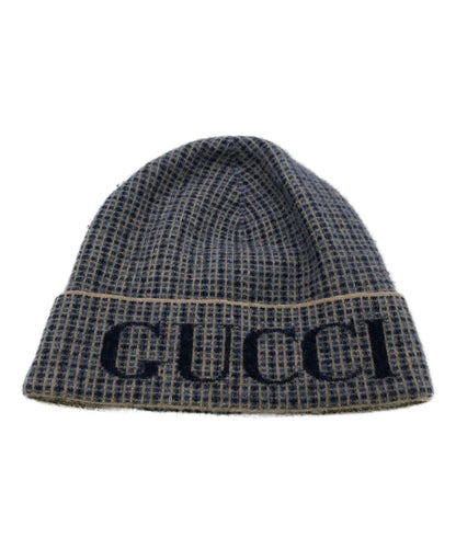 Gucci Knit Cap Logo Wool Men's Authentic