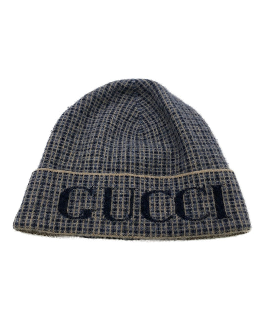 Gucci Knit Cap Logo Wool Men's Authentic