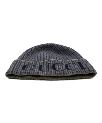Gucci Knit Cap Logo Wool Men's Authentic