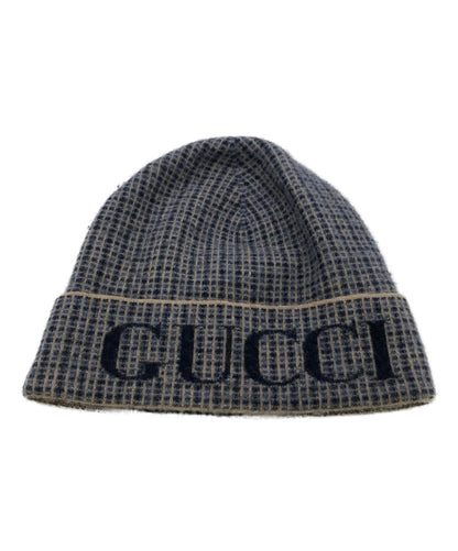 Gucci Knit Cap Logo Wool Men's Authentic