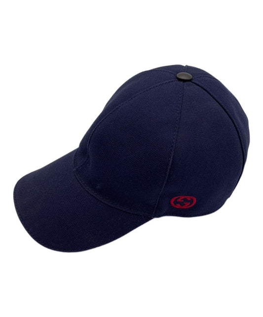 Gucci Hat Cap Baseball Cap GG Interlocking Navy Red Men's Authentic