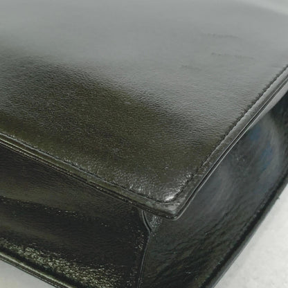 Saint Laurent Bag YSL Clutch Purse Hand Leather Black Gold Used Authentic