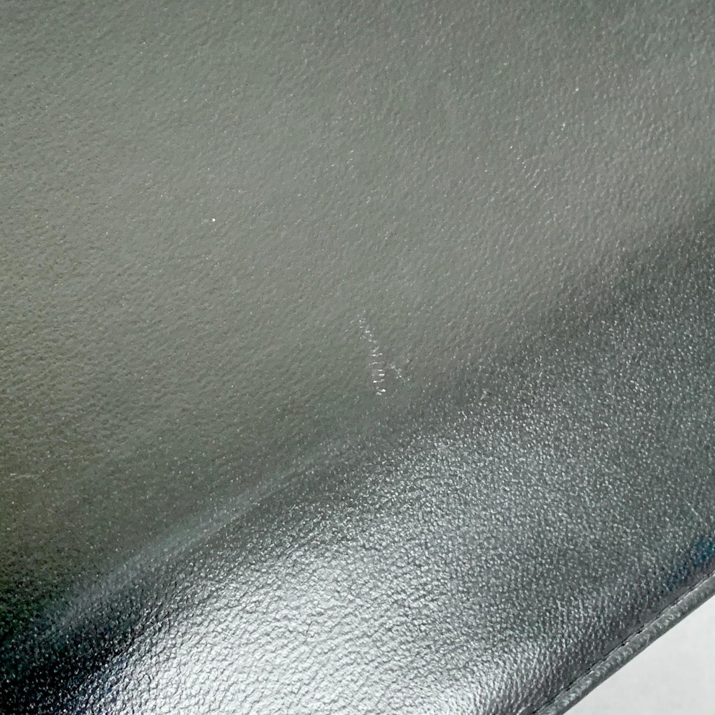 Saint Laurent Bag YSL Clutch Purse Hand Leather Black Gold Used Authentic